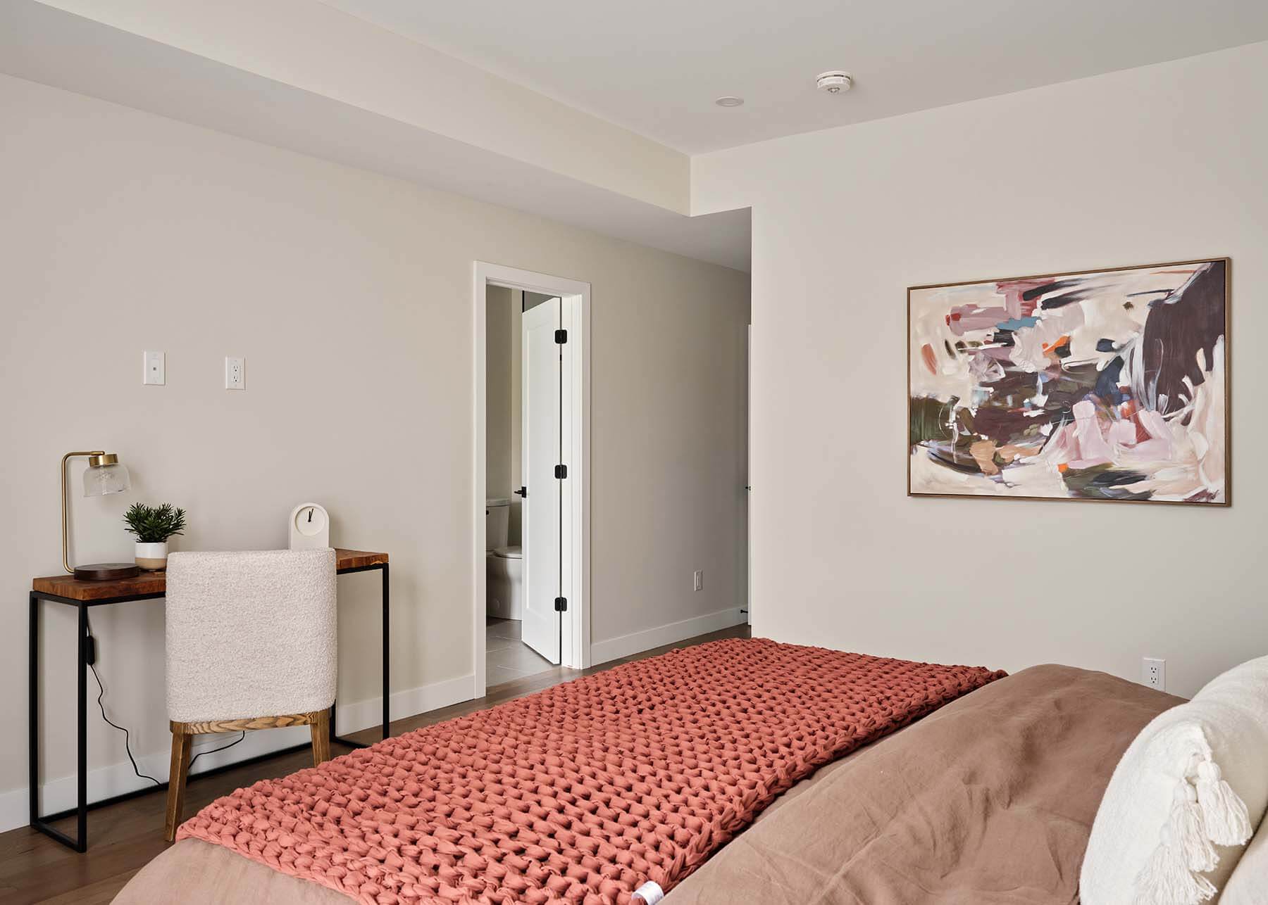 Primary bedroom with ensuite entrance